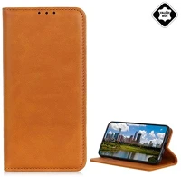 Gigapack GP-155097 Honor magic6 lite 5g  tok álló, valódi bőr flip, prémium, világosbarna kép