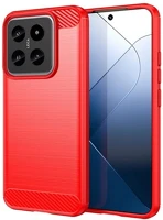 Gigapack GP-155504 Xiaomi 14 5g  szilikon telefonvédő ütésállóság, karbon minta, piros kép