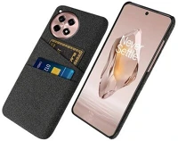 Gigapack GP-155662 Oneplus 12r 5g  műanyag telefonvédő ütésállóság, textil hatás, fekete kép