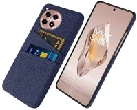 Gigapack GP-155664 műanyag telefonvédő ütésállóság, textil hatás, sötétkék kép
