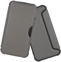 Gigapack GP-156409 Redmi note 13 pro 5g  tok álló, bőr hatású flip, karbon minta, ezüst kép