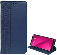 Gigapack GP-159687 T phone 2 5g  tok álló, bőr hatású flip, lóhere, sötétkék kép