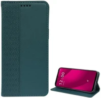 Gigapack GP-159690 T phone 2 pro 5g  tok álló, bőr hatású flip, lóhere, sötétzöld kép