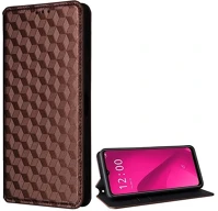 Gigapack GP-159767 T phone 2 5g tok álló, bőr hatású flip, prémium, bronzbarna kép