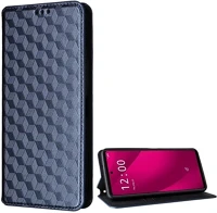 Gigapack GP-159781 T phone 2 pro 5g  tok álló, bőr hatású flip, prémium, sötétkék kép