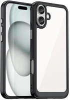 Gigapack GP-160123 szilikon telefonvédő ütésállóság, átlátszó hátlap, fekete kép