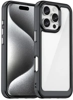 Gigapack GP-160124 szilikon telefonvédő ütésállóság, átlátszó hátlap, fekete kép