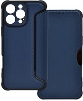 Gigapack GP-160278 Iphone 16 pro 5g  tok álló, bőr hatású flip, karbon minta, sötétkék kép