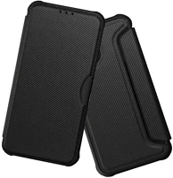 Gigapack GP-161719 Samsung a16  tok álló, bőr hatású flip, karbon minta, fekete kép
