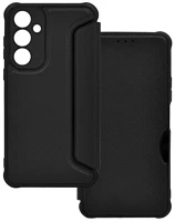 Gigapack GP-161720 Samsung s24 fe 5g  tok álló, bőr hatású flip, karbon minta, fekete kép