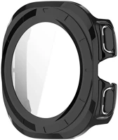 Gigapack GP-162669 Samsung watch ultra esim 47mm  műanyag keret bumper, ütésállóság + kijelzővédő üveg, fekete kép