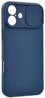 Gigapack GP-163069 Iphone 16 plus 5g  szilikon telefonvédő matt, kameravédő, sötétkék kép