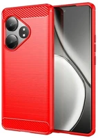 Gigapack GP-163098 Realme gt 6t 5g  szilikon telefonvédő ütésállóság, karbon minta, piros kép