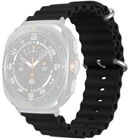 Gigapack GP-163491 Samsung watch ultra esim 47mm  pótszíj egyedi méret, hullám, fekete kép