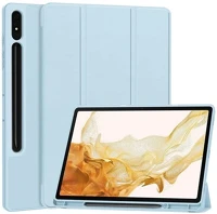 Gigapack GP-163654 tok álló, bőr hatású aktív flip, ceruza tartó, világoskék kép