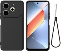 Gigapack GP-163904 Tecno pova 6 neo  szilikon telefonvédő matt, prémium + kézpánt, fekete kép