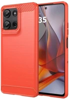 Gigapack GP-163931 szilikon telefonvédő ütésállóság, karbon minta, piros kép