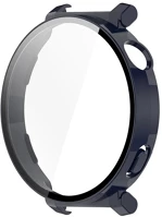 Gigapack GP-164093 Huawei watch gt 5 pro 42mm  műanyag keret bumper, ütésállóság + kijelzővédő üveg, sötétkék kép