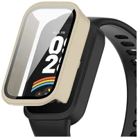 Gigapack GP-164540 Xiaomi smart band 9 active  műanyag keret bumper, ütésállóság + kijelzővédő üveg, fehér kép