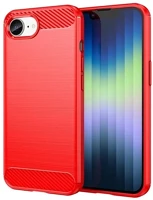 Gigapack GP-165208 Iphone se 4 (2025)  szilikon telefonvédő ütésállóság, karbon minta, piros kép