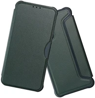 Gigapack GP-165340 Samsung s25 plus  tok álló, bőr hatású flip, karbon minta, sötétzöld kép