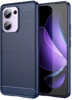 Gigapack GP-168071 Szilikon telefonvédő ütésállóság, karbon minta, SÖTÉTKÉK kép