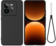 Gigapack GP-168197 Realme gt 7 pro 5g szilikon telefonvédő matt, prémium + kézpánt, fekete kép