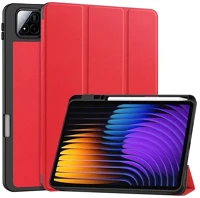 Gigapack GP-168367 Xiaomi pad 7 pro  tok álló, bőr hatású aktív flip, ceruza tartó, piros kép