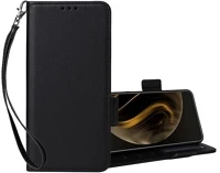 Gigapack GP-169983 Realme 14t  tok álló, bőr hatású flip, prémium + kézpánt, fekete kép