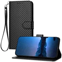 Gigapack GP-170407 Honor 400  tok álló, bőr hatású flip, karbon minta + kézpánt, fekete kép