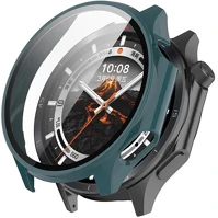 Gigapack GP-172068 műanyag keret bumper, ütésállóság + kijelzővédő üveg, sötétzöld kép