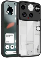 Gigapack GP-172375 szilikon telefonvédő ütésállóság, átlátszó hátlap, fekete kép