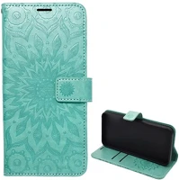 Gigapack GP-172610 Samsung a17 4g  tok álló, bőr hatású flip, mandala, cyan kép