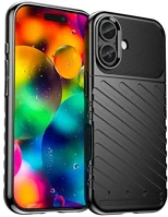 Gigapack GP-173622 Iphone 17  szilikon telefonvédő ütésállóság, dombor minta, fekete kép