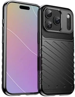 Gigapack GP-173623 Iphone 17 pro  szilikon telefonvédő ütésállóság, dombor minta, fekete kép