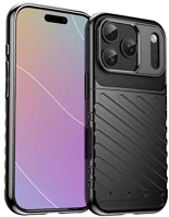 Gigapack GP-173624 szilikon telefonvédő ütésállóság, dombor minta, fekete kép