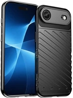 Gigapack GP-173625 Iphone 17 air  szilikon telefonvédő ütésállóság, dombor minta, fekete kép