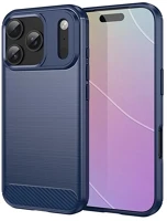 Gigapack GP-173688 szilikon telefonvédő ütésállóság, karbon minta, sötétkék kép