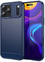 Gigapack GP-173689 szilikon telefonvédő ütésállóság, karbon minta, sötétkék kép