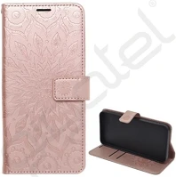 Gigapack GP-176317 Motorola moto g56 5g  tok álló, bőr hatású flip, mandala, rozéarany kép