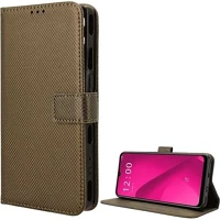 Gigapack GP-179370 Redmi a5 4g  tok álló, bőr hatású flip, rombusz + kézpánt, barna kép