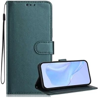 Gigapack GP-179489 Redmi a5 4g  tok álló, bőr hatású flip, kézpánt, sötétzöld kép