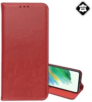 Gigapack GP-179826 Samsung s26  tok álló, valódi bőr flip, asztali tartó, bordó kép