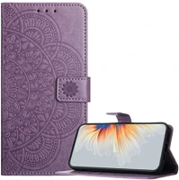 Gigapack GP-180222 T phone 3 5g  tok álló, bőr hatású flip, mandala, lila kép