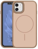 Gigapack GP-181497 Iphone 11  szilikon telefonvédő műanyag hátlap, magsafe, barna kép