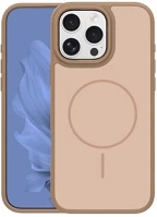 Gigapack GP-181505 Iphone 16 pro  szilikon telefonvédő műanyag hátlap, magsafe, barna kép