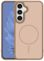 Gigapack GP-181512 Samsung s25 fe szilikon telefonvédő műanyag hátlap, magsafe, barna kép