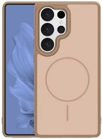 Gigapack GP-181513 Samsung s25 ultra  szilikon telefonvédő műanyag hátlap, magsafe, barna kép