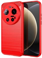 Gigapack GP-182572 Xiaomi 17 ultra  szilikon telefonvédő ütésállóság, karbon minta, piros kép