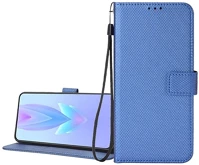Gigapack GP-182589 Xiaomi 17  tok álló, bőr hatású flip, rombusz + kézpánt, sötétkék kép